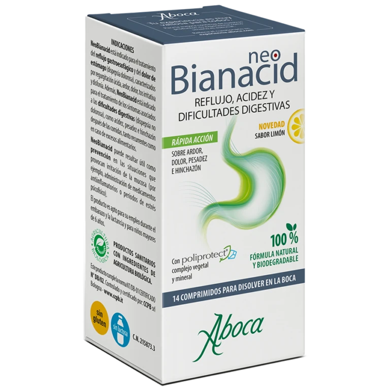 Aboca Neobianacid 14 Comprimidos Sabor Limon