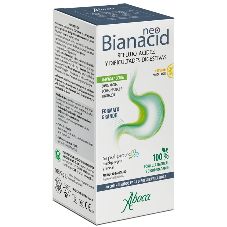 Aboca Neobianacid 70 Comprimidos Sabor Limon