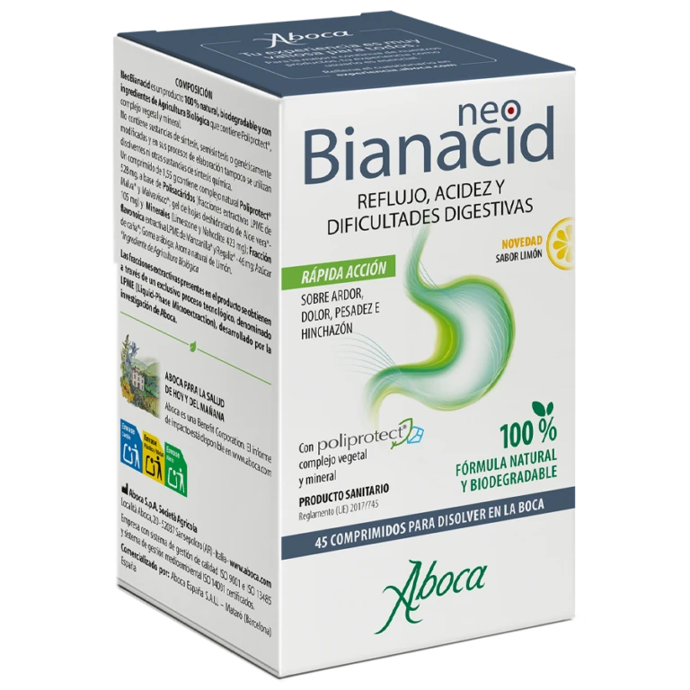 Aboca Neobianacid 45 Comprimidos Sabor Limon