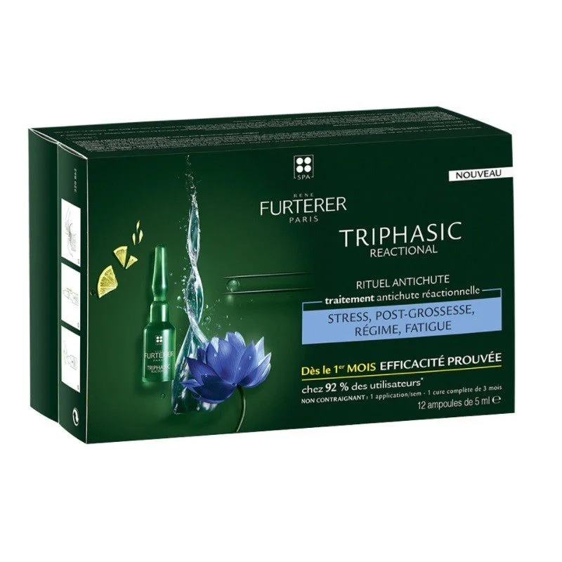 René Furterer René Furterer Triphasic Reaccional tratamiento anticaída 12 ampollas